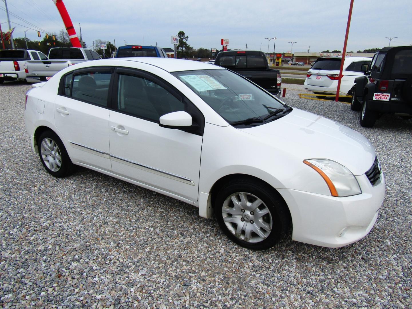 2012 WHITE /Gray Nissan Sentra (3N1AB6APXCL) , located at 15016 S Hwy 231, Midland City, AL, 36350, (334) 983-3001, 31.306210, -85.495277 - Photo#0